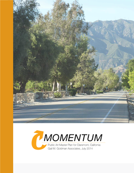 MOMENTUM Public Art Master Plan for Claremont, California Gail M