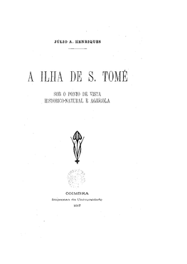 A Ilha De S. Tomé