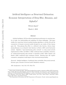 Artificial Intelligence As Structural Estimation: Economic