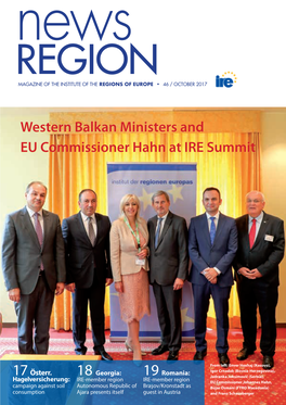 Western Balkan Ministers and EU Commissioner Hahn at IRE Summit