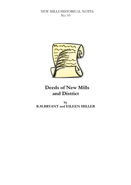 Deeds of New Mills and District