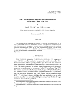 New Color-Magnitude Diagrams and Basic Parameters of the Open Cluster NGC 5749