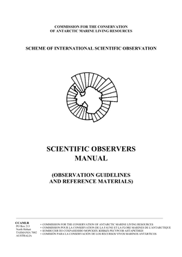 Scientific Observers Manual