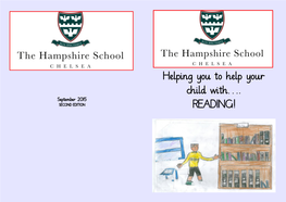 Helping You to Help Your Child With…. READING!