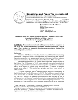 Conscience and Peace Tax International