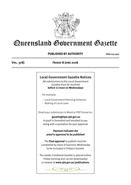 Queensland Government Gazette