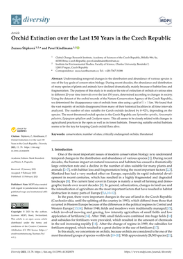 Orchid Extinction Over the Last 150 Years in the Czech Republic