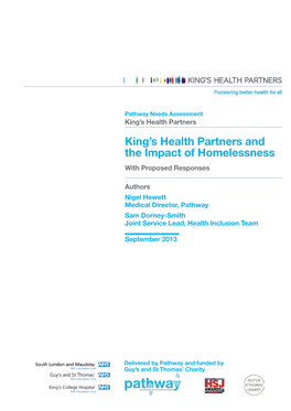 King's Health Partners and the Impact of Homelessness