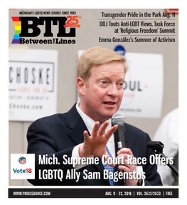 Mich. Supreme Court Race Offers LGBTQ Ally Sam Bagenstos