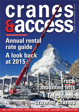 Annual Rental Rate Guide a Look Back at 2015 Truck Mounted Lifts Telescopic Crawler Cranes Truck Mounted Lifts Telescopic Crawl