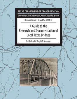 A Guide to the Research and Documentation of Historic Bridges