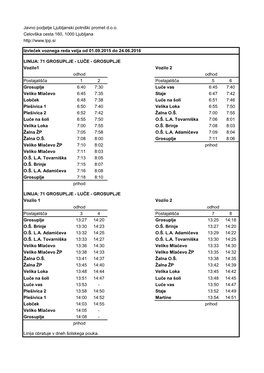 Javno Podjetje Ljubljanski Potniški Promet D.O.O. Celovška Cesta 160, 1000 Ljubljana