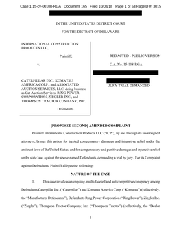 Case 1:15-Cv-00108-RGA Document 165 Filed 10/03/18 Page 1 of 53 Pageid #: 3015