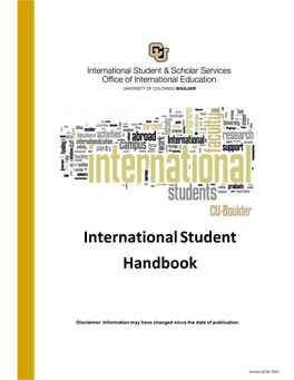 International Student Handbook