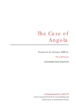 The Case of Angola