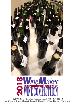 2018 Winemaker International Amateur Wine Competition