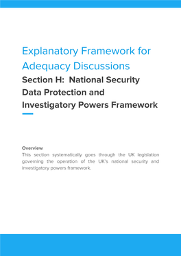 National Security Data Protection and Investigatory Powers Framework