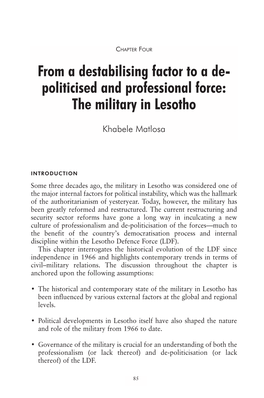 The Military in Lesotho