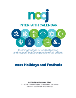2021 Holidays and Festivals