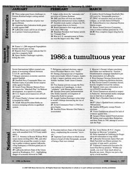 1986: a Tumultuous Year