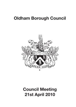 Oldham Borough Council Council Meeting 21St April 2010