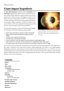 Giant-Impact Hypothesis