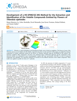 Development of a HS-SPME/GC-MS Method For