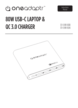 80W Usb-C Laptop & Qc 3.0 Charger