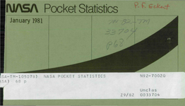 NASA Pocket Statistics