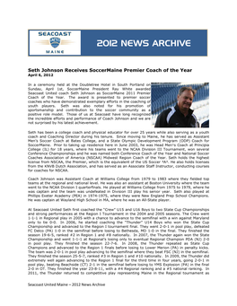 2012 News Archive