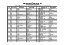 INDIAN OVERSEAS BANK Villages Having Population Over 2000