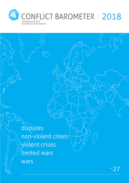 Disputes Non-Violent Crises Violent Crises Limited Wars Wars 27