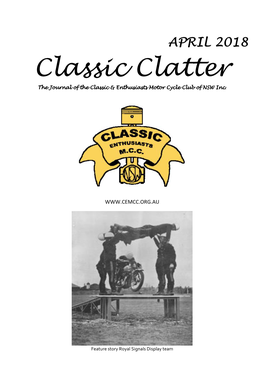 Classic Clatter the Journal of the Classic & Enthusiasts Motor Cycle Club of NSW Inc