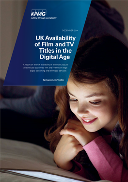 UK Availability of Film and TV Titles in the Digital Age