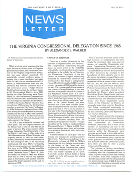 The Virginia Congressional Delegation Since 1965 by Alexander J