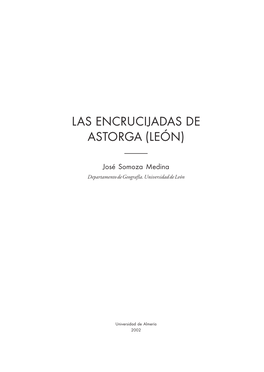 Pdf Las Encrucijadas De Astorga (León)