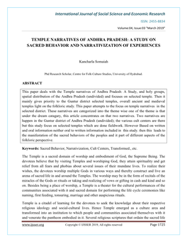 International Journal of Social Science and Economic Research TEMPLE