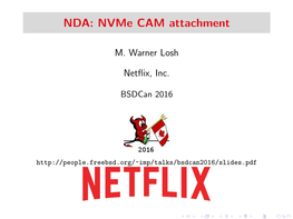 NDA: Nvme CAM Attachment