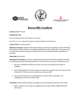Knoxville Leaders