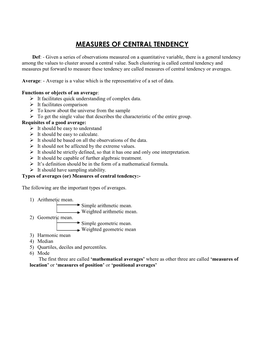 Measures of Central Tendency