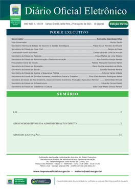 Resolução Ad Referendum Nº 198/Cib/Ses Campo Grande, 25 De Agosto De 2021