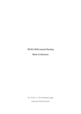 PICES-2018 Annual Meeting Book of Abstracts