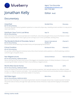 Jonathan Kelly Editor​ A​ Vid