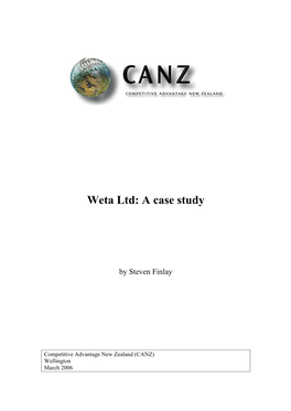 Weta Ltd: a Case Study