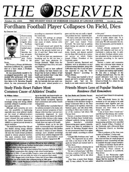 Fordham Football Player Collapses on Field, Dies