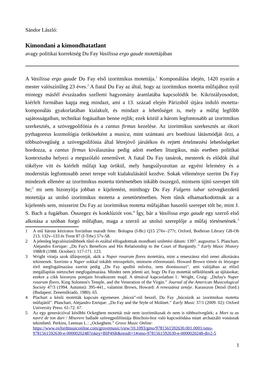 A Contemporary Perception of Early Fifteenth-Century Style; Bologna Q15 As a Document of Scribal Editorial Initiative.” Musica Disciplina 41 (1987): 183-201