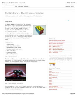 Rubik's Cube - the Ultimate Solution: 4X4x6 Cuboid 5/5/12 10:57 AM