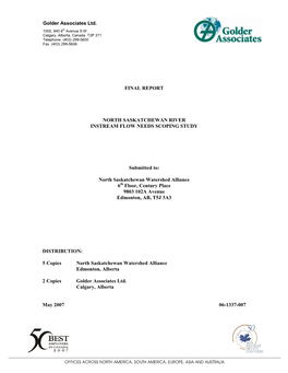 Draft Report Prepared for Alberta Environment