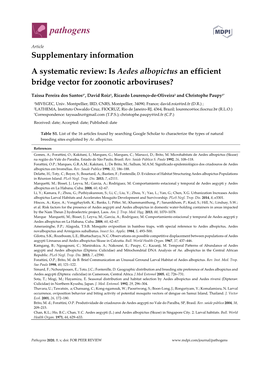 Is Aedes Albopictus an Efficient Bridge Vector for Zoonotic Arboviruses?