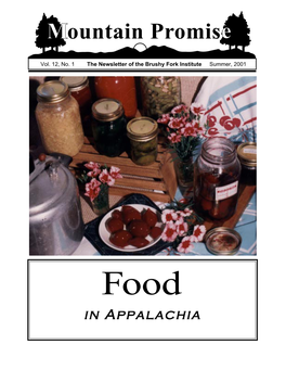 Appalachian Food O Appalachian Food E Appalachian Food D F